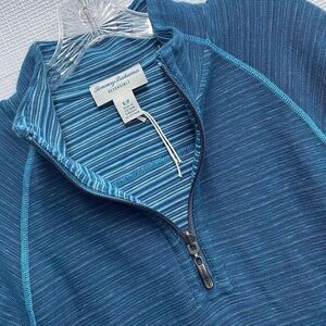 Tommy Bahama S Flipshore Reversible Half Zip Pullover Blue‎